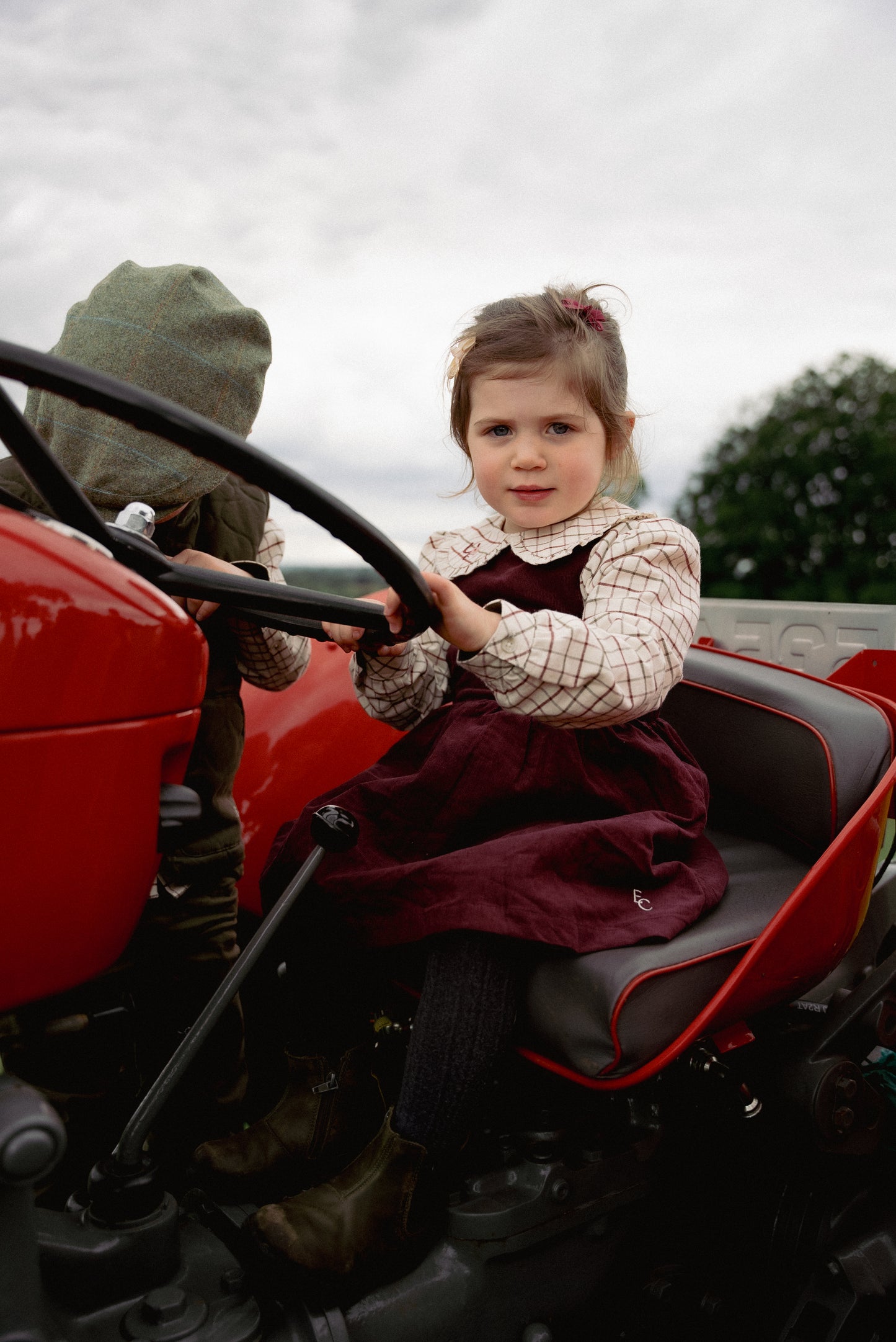 Cord Pinafore Dress