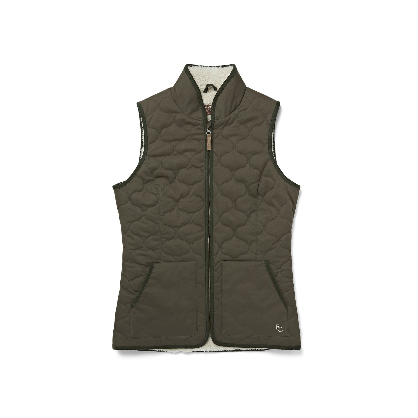 Ladies Gilet Jacket in Ecru or Khaki