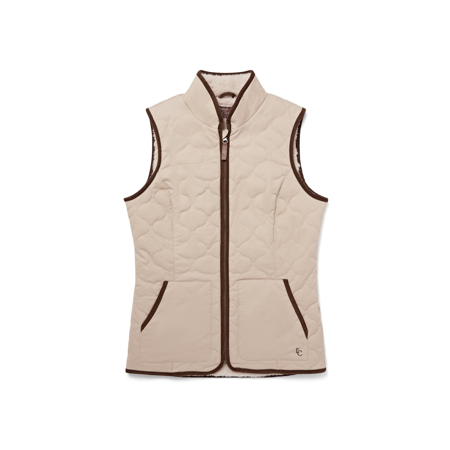 Ladies Gilet Jacket in Ecru or Khaki