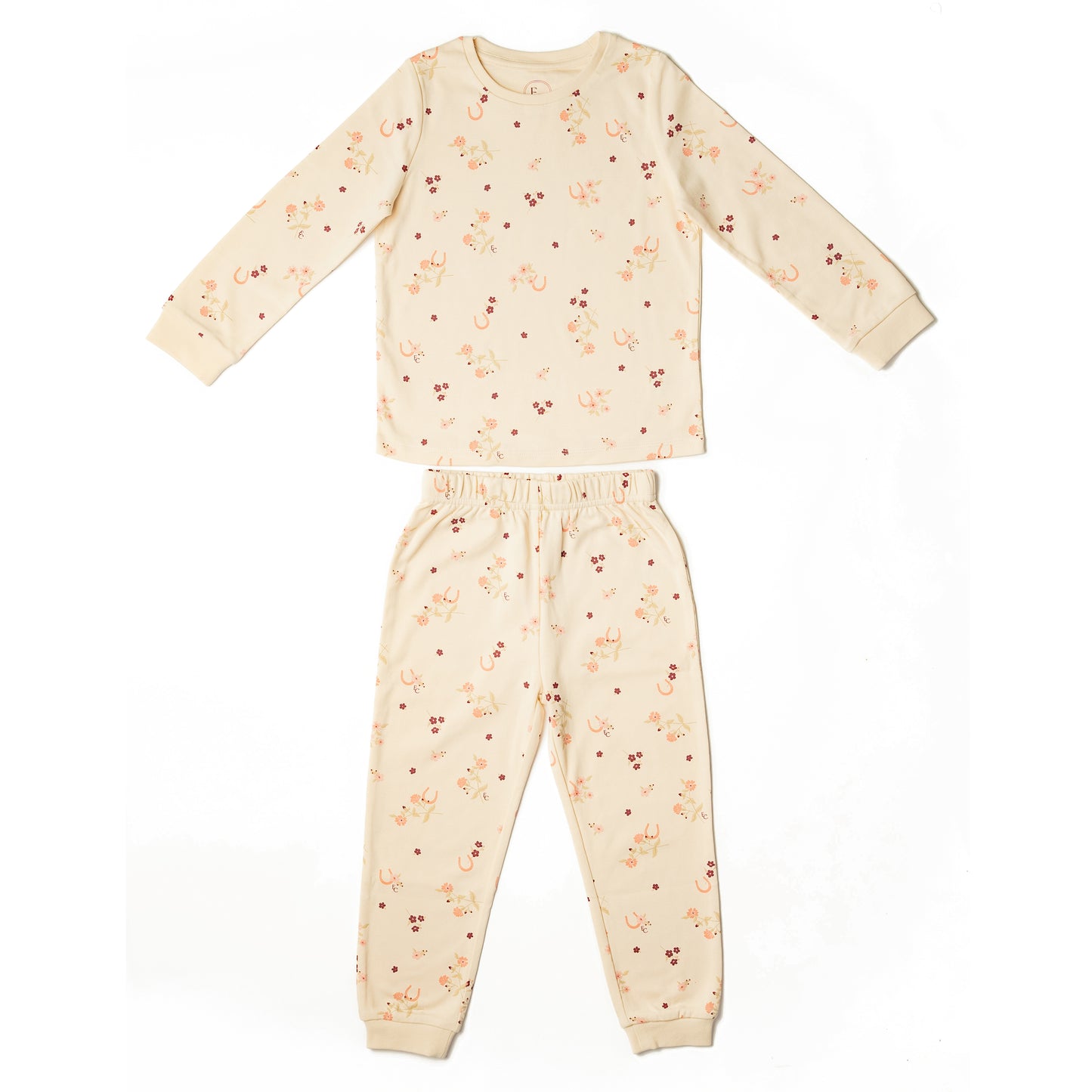 Organic Cotton Pyjamas Horseshoe Floral