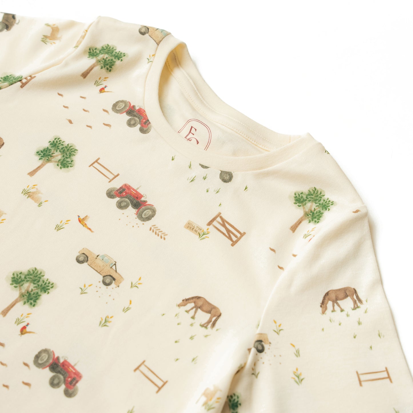 Organic Cotton Pyjamas Farm Print