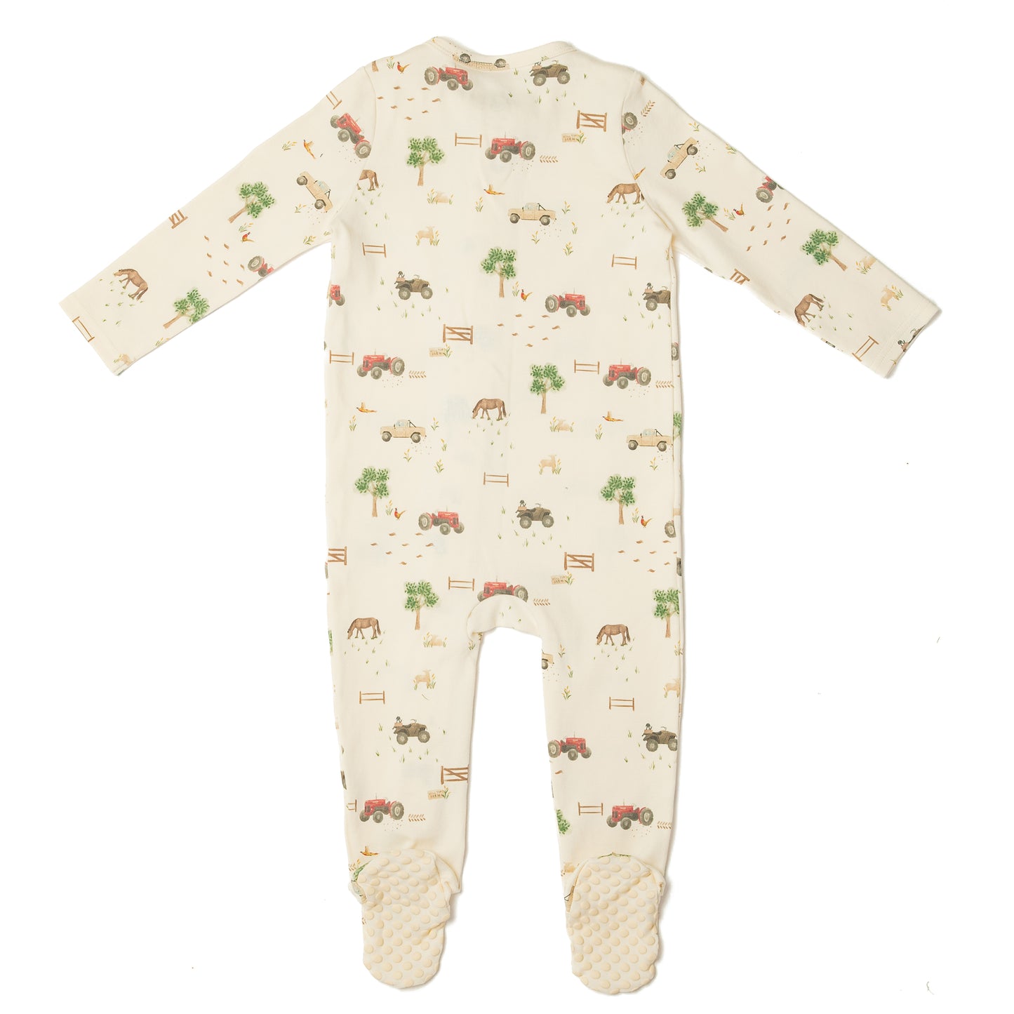 Organic Cotton Zip Sleepsuit Farm Print