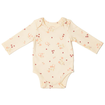 Organic Cotton Bodysuit Horseshoe Floral